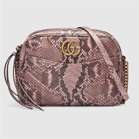 gucci hand bag myers light pink python bag